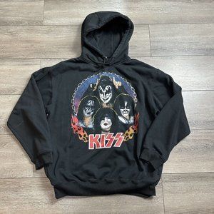 Kiss Black Hoodie with Band Graphic